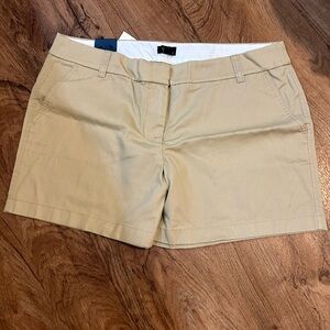 Khaki J Crew 5” short size 12 nwt